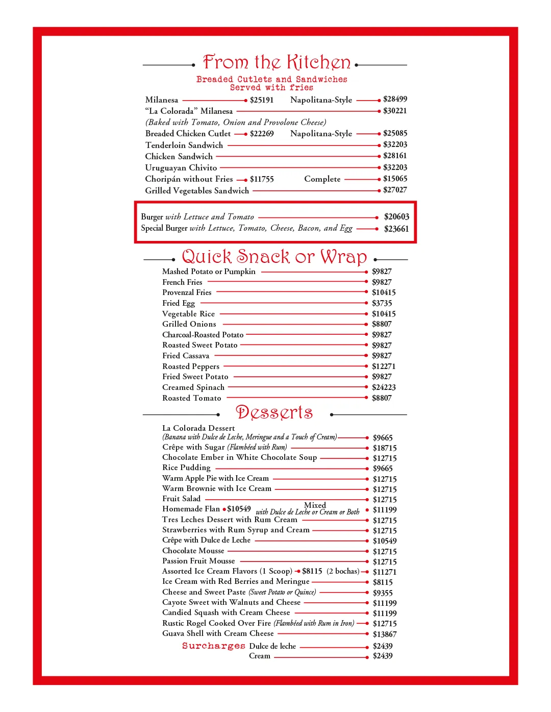 Menu — Page 5